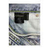 Distressed Denim Flounce Mini Skirt