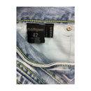 Distressed Denim Flounce Mini Skirt