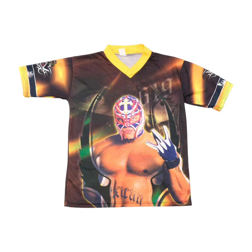 Vintage Rey Mysterio All-Over Print Mesh Shirt