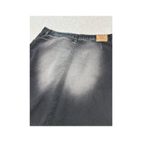 Onyx Jeans Vintage Y2K Faded Spray Bleach Contrast Panel Cotton Denim Skirt