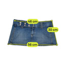 Fishbone Studded Denim Mini Skirt