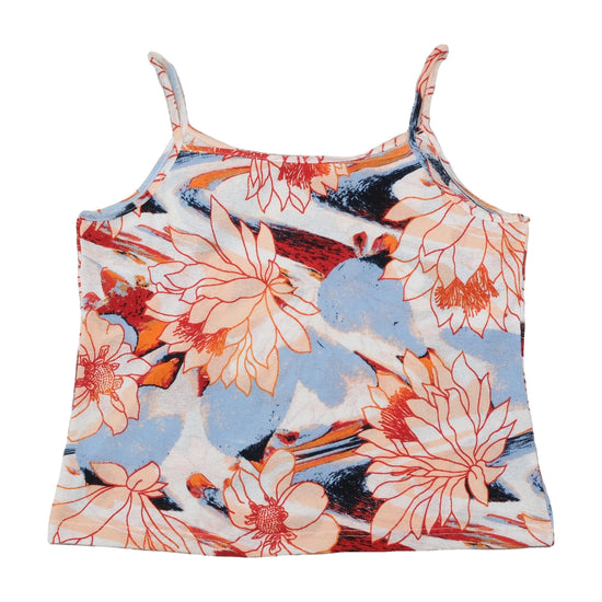 Abstract Floral Print Tank Top