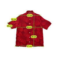 Red Floral Button Up Shirt