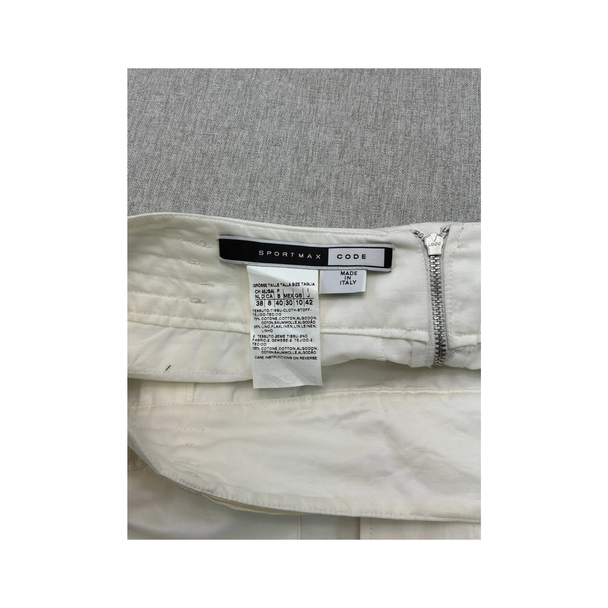 Sportmax Code Belted D-Ring Cotton Utility Mini Skirt