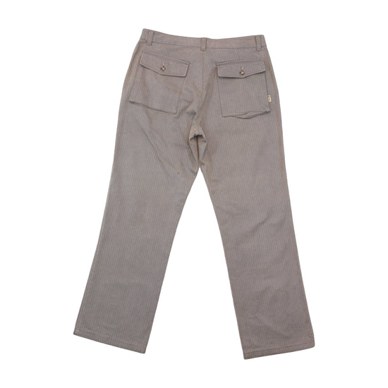 Sergio Tacchini Vintage Gray Pinstripe Cotton Blend Chinos