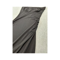 LORRAINE Black Ruched Strapless Midi Dress