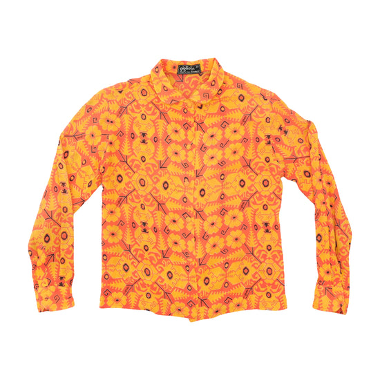 Gigliola Abstract Floral Pattern Button Up Shirt