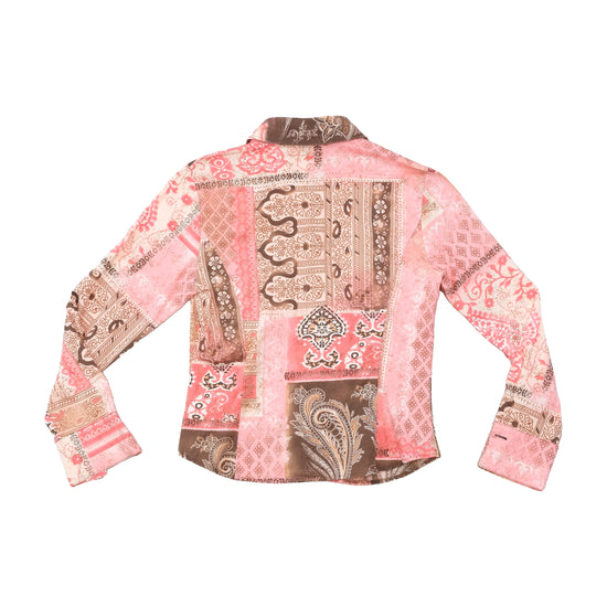 Patchwork Paisley Cotton Button Up Shirt