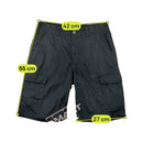 anko Black Cotton Cargo Shorts