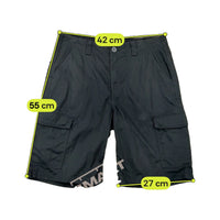 anko Black Cotton Cargo Shorts