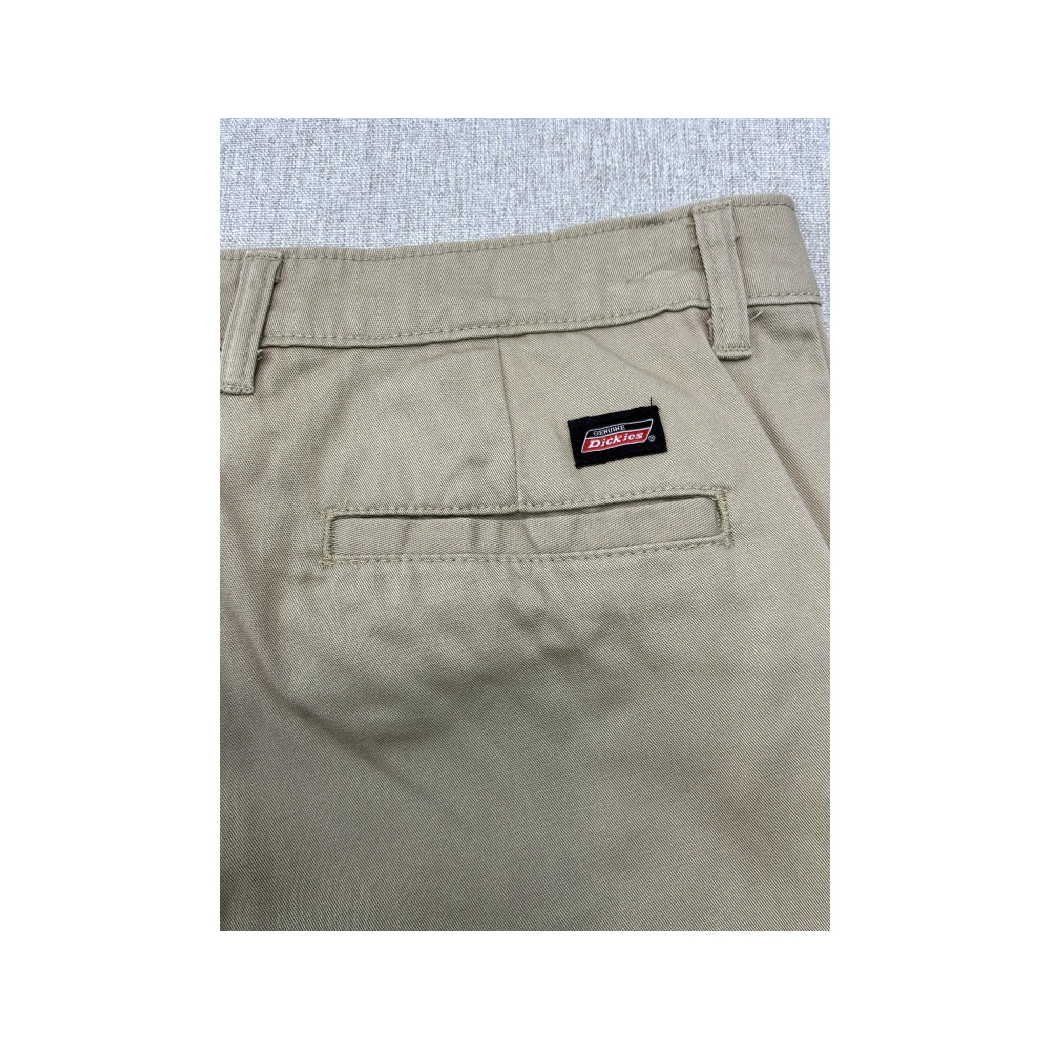 Dickies Mid-Rise Slim Fit Bootcut Cotton Blend Twill Khaki Work Pants
