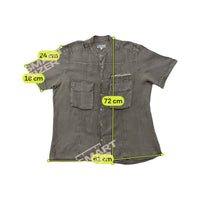 Pal Zileri Gray Band Collar Utility Shirt