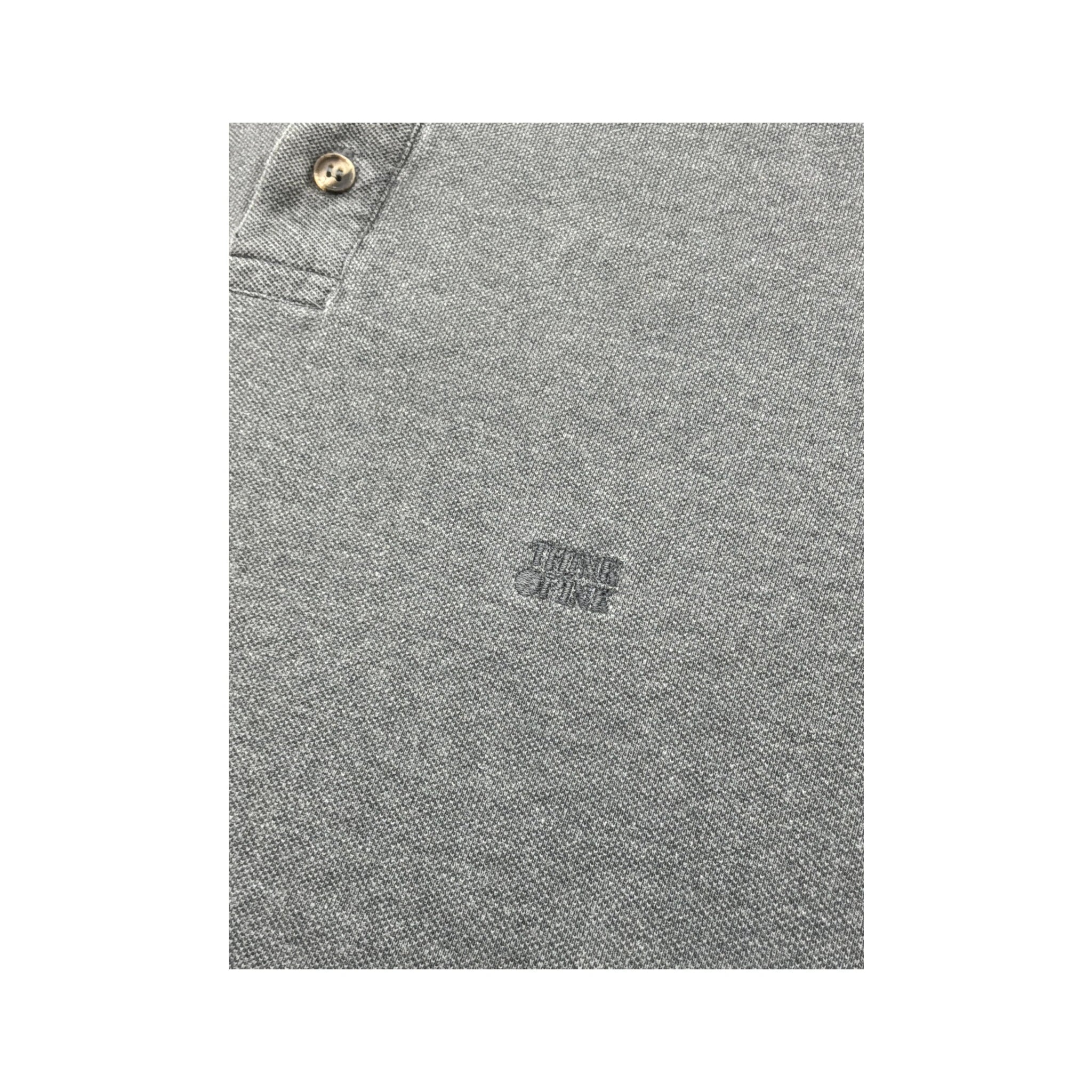 Think Pink Heather Gray Short Sleeve Polo Shirt