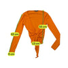 Camomilla Orange Tie Front Long Sleeve Blouse
