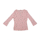 s.Oliver Sheer Pink Ring Print Tie Neck Blouse
