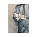Here + There Denim Yoke Tiered Cotton Maxi Skirt