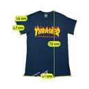 Thrasher Flame Logo Cotton Graphic T-Shirt