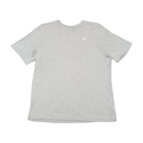 Nike Heather Gray Embroidered Swoosh Cotton T-Shirt