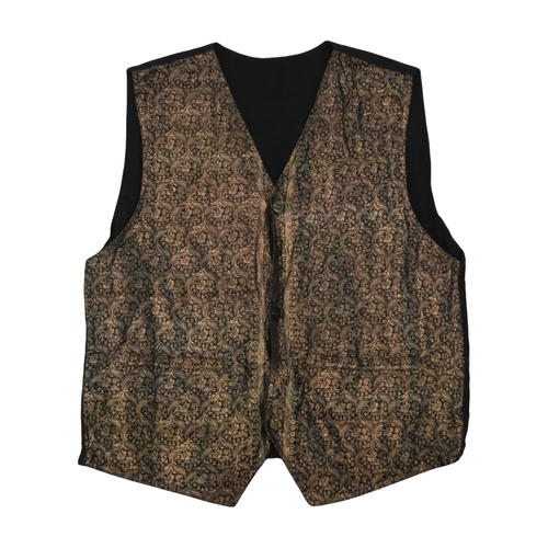Vintage Floral Brocade Vest Style Jacket