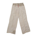 Vintage Blue Cult Wide Leg Patchwork Linen Blend Pants