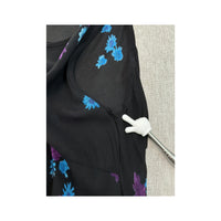 Vintage Black Floral Sleeveless Maxi Dress