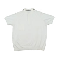 Vintage Italian Contrast Piped Knit Polo Shirt
