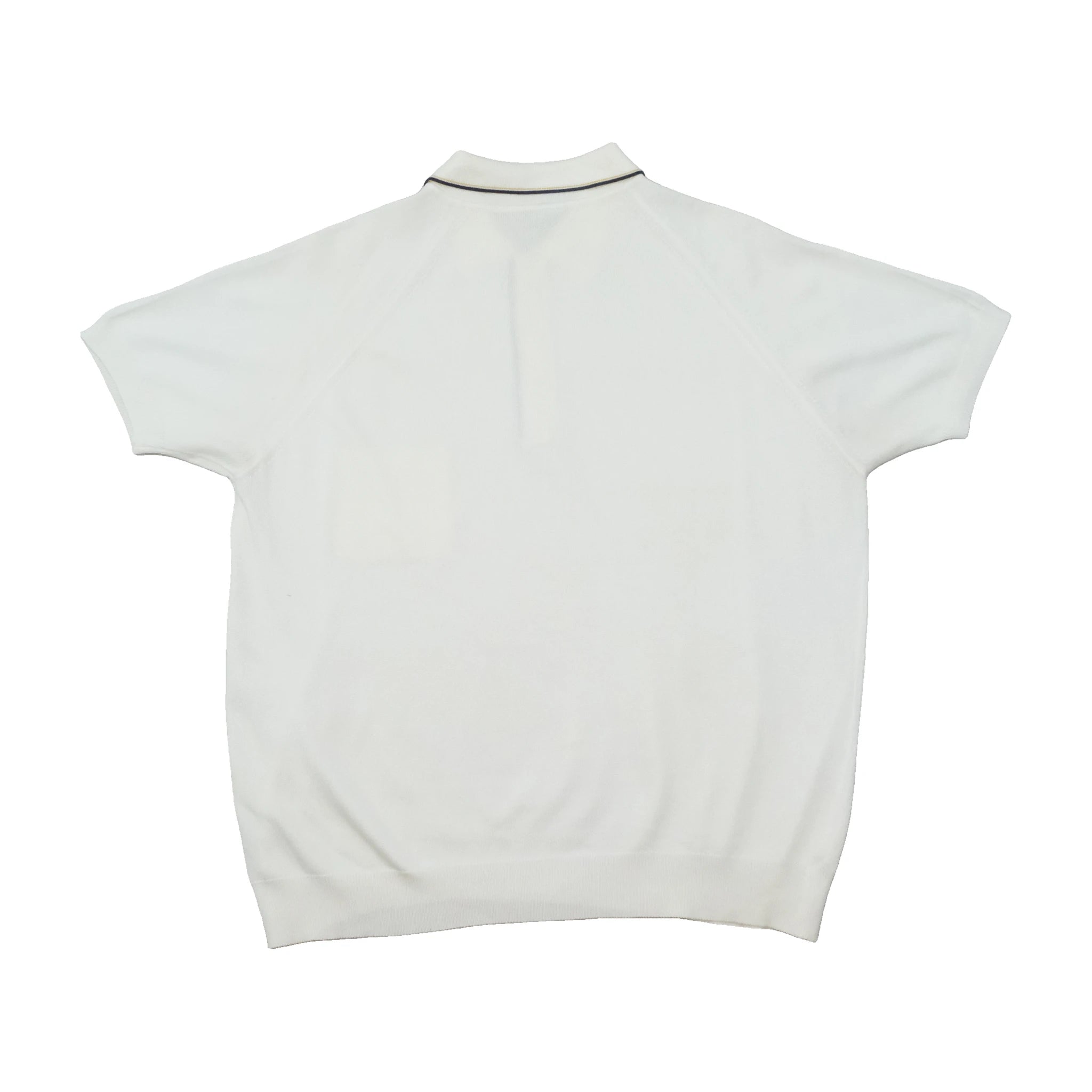 Vintage Italian Contrast Piped Knit Polo Shirt