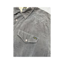 Volcom Gray Cotton Corduroy Snap Front Shirt