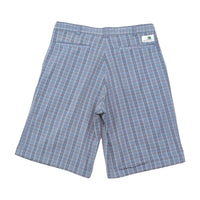 Le Frog Plaid Pleated Cotton Blend Shorts