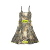 Abstract Animal Print Spaghetti Strap Dress