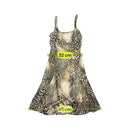 Abstract Animal Print Spaghetti Strap Dress