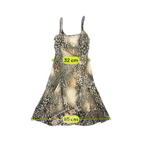 Abstract Animal Print Spaghetti Strap Dress