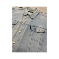 WORK OUT Vintage Light Wash Cotton Denim Trucker Jacket