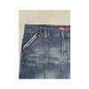 Red Planet Panelled Medium Wash Cotton Denim Utility Skirt