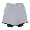 Under Armour Gray & Black Logo Mesh-Lined Pull-On Shorts