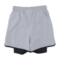 Under Armour Gray & Black Logo Mesh-Lined Pull-On Shorts