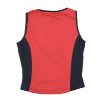Americo Tavar Graphic Print Contrast Trim Baseball Tank T-shirt