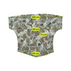 Classic Fashion Blue & Brown Abstract Print Snap Button Shirt