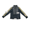 Casaco Adidas ClimaLite preto e dourado com Três riscas e Fecho Total