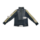 Casaco Adidas ClimaLite preto e dourado com Três riscas e Fecho Total