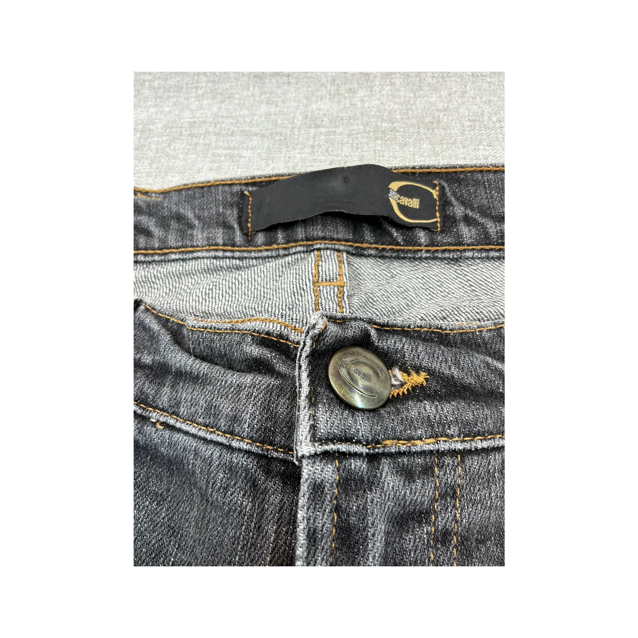 Just Cavalli Gray Faded Bootcut Jeans