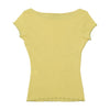 Moschino Solid Ruffle-Trim Crew Neck T-shirt