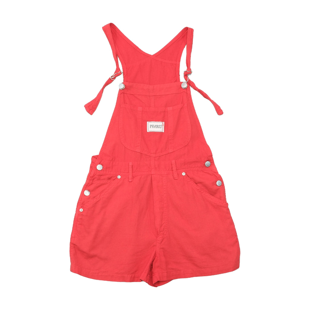 Vintage Phard Red Cotton Short Overalls