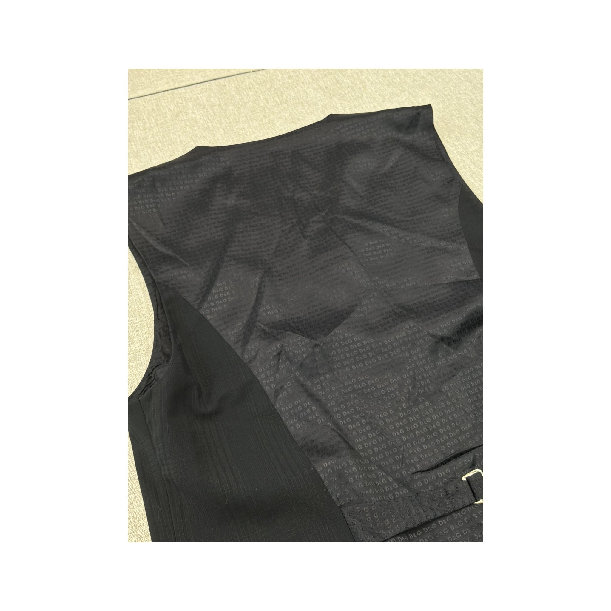 Dolce & Gabbana Navy Wool Blend Suit Vest