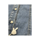 Vintage Fornarina Fitted Denim Snap Front Jacket Shirt