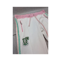 Cotton Pastel Side-Stripe Zip Hem Track Pants