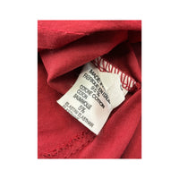 Vintage Red Gold Lurex Fitted Button Up Shirt