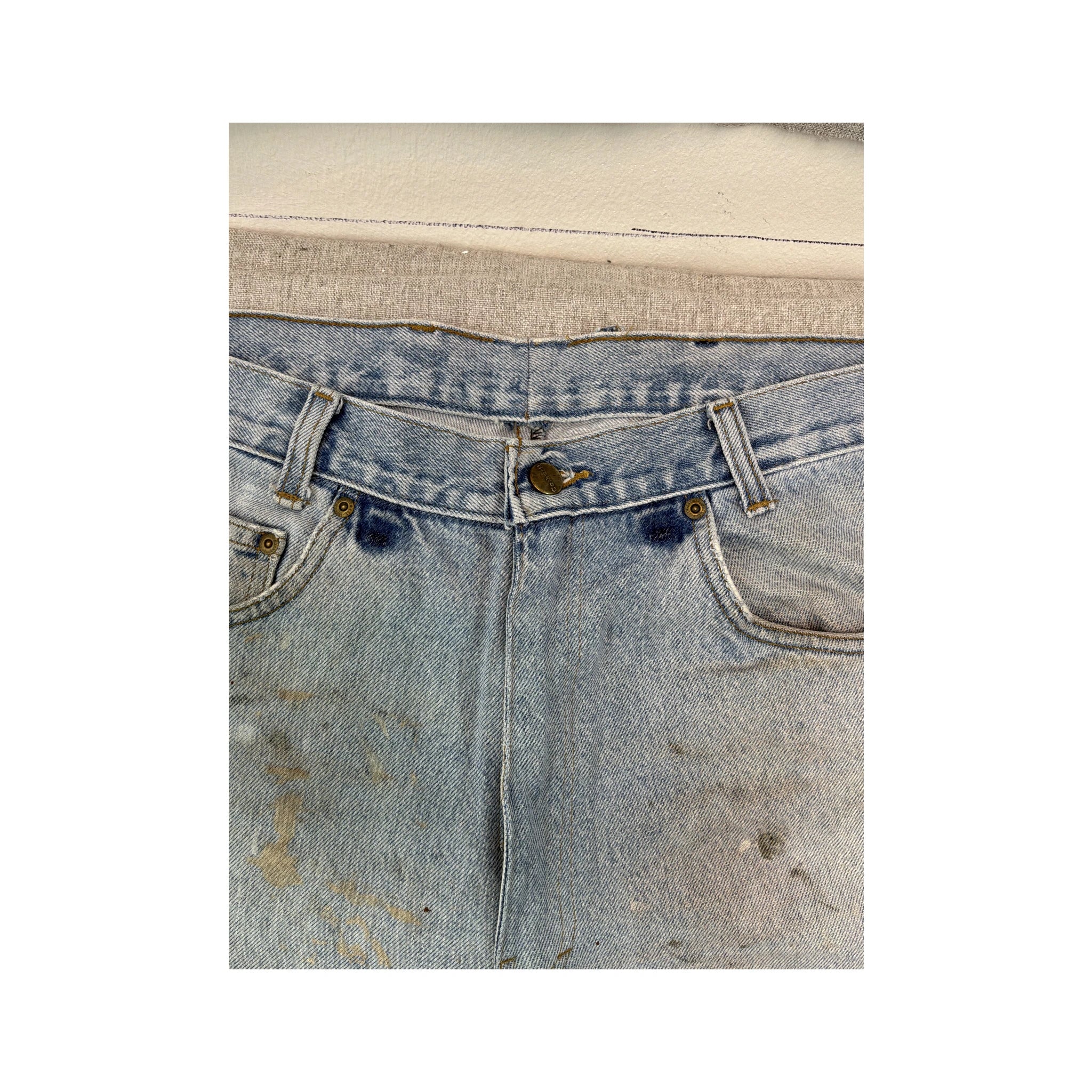 Carhartt Stonewashed Paint Splatter Straight Jeans