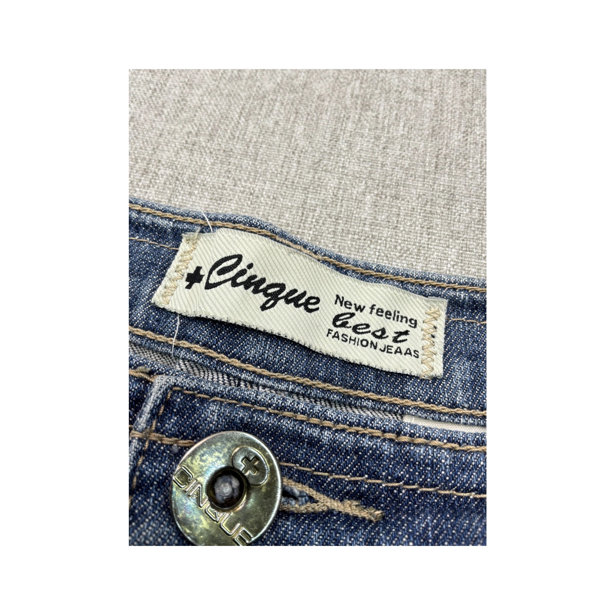 Cinque Blue Denim Pleated Mini Skirt
