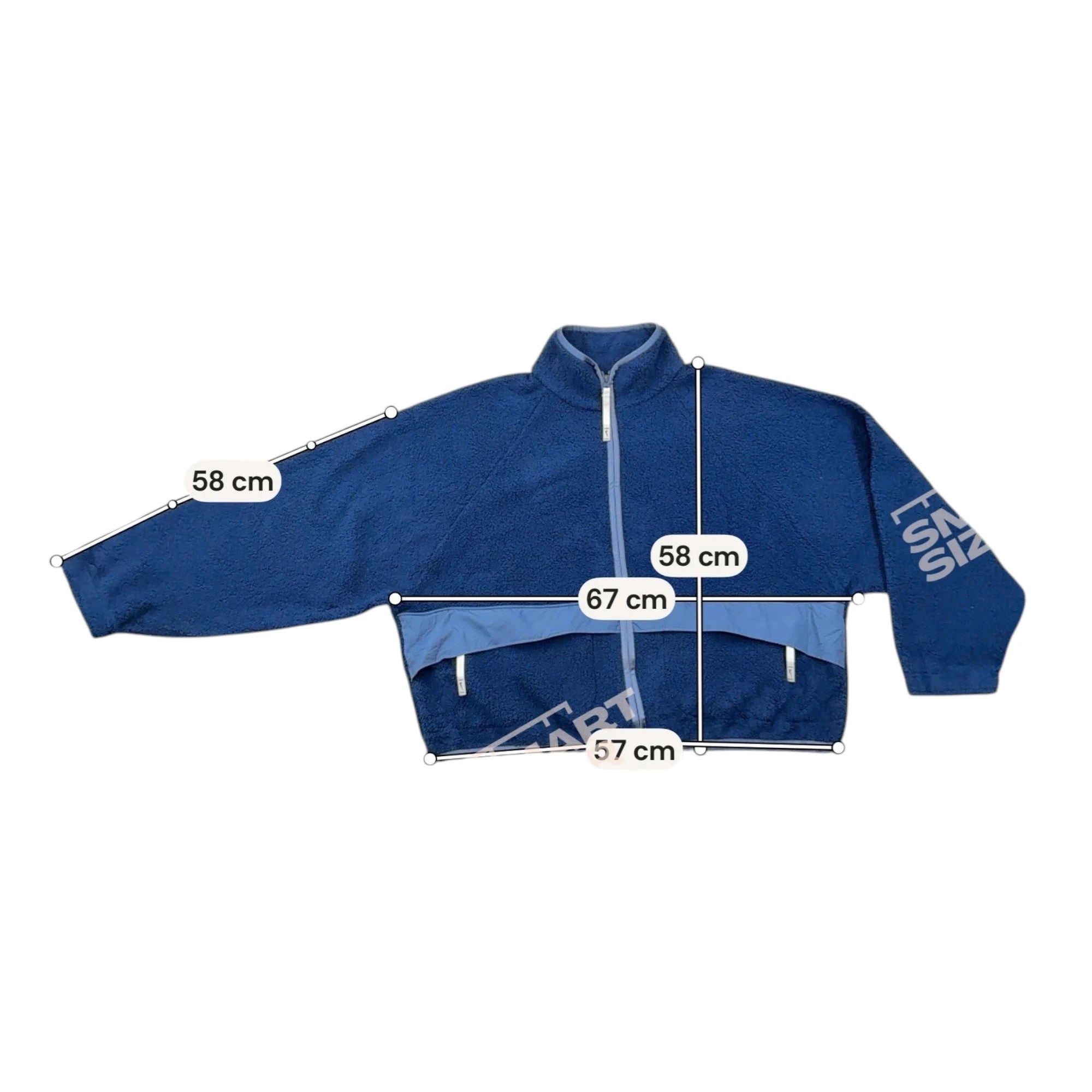 Nike Navy Full-Zip Sherpa Fleece Jacket